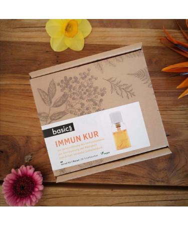 Basics Immune Cure Monthly - 30 x 10ml Vegan Vials | High Dose 15x Vitamin Complex & Minerals for Immune Support & Energy Metabolism - Buy Online on GoSupps.com