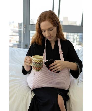 Post Surgery Recovery Pillow - Pink Stripes with Cotton Cover | Inspired Comforts - Buy Online on GoSupps.com