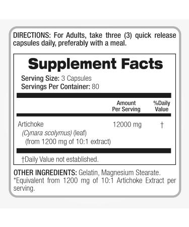 FITO MEDIC'S Lab | Artichoke Extract | Artichoke Extract Capsules |240 Capsules |12000 mg | alcachofa. 240 Count (Pack of 1) - Buy Online on GoSupps.com