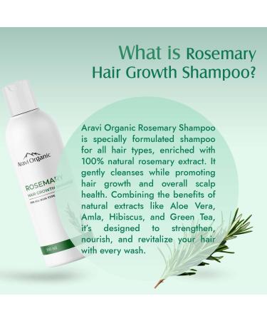Rosemary Hair Growth Shampoo - Sulfate & Paraben Free - Enriched with Green Tea & Caffeine - For All Hair Types - 6.7 FL Oz | Ideal for Men & Women - International Shipping Available - Buy Online on GoSupps.com
