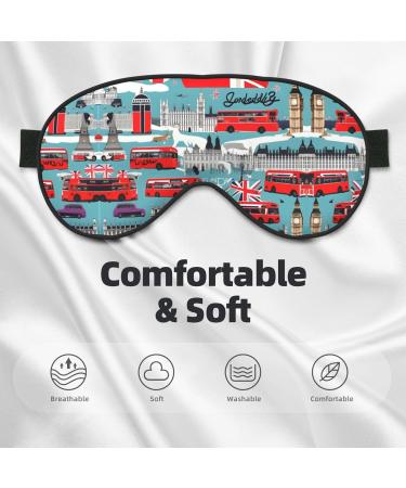 I Like London Print Sleep Eye Mask | Soft Eye Cover for Travel & Naps - Perfect for Women & Men - Buy Online on GoSupps.com