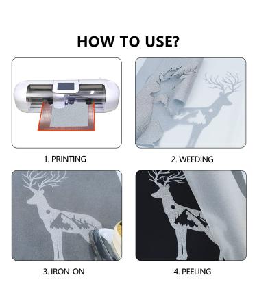 Guangyintong Glitter Silver HTV 12X 8ft Iron-On Transfer Vinyl Roll for T-Shirts - J4 Glitter Silver - Buy Online on GoSupps.com