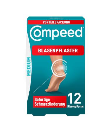 Compeed Blasenpflaster Medium Vorteilspack - Hydrokolloid-Pflaster gegen Blasen an den Fersen 1x 12 pieces 12 Medium