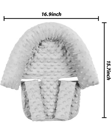 NICEYEA Baby Carseat Headrest & Strap Covers - Soft Neck Support Pillow for Newborns - Grey - Buy Online on GoSupps.com