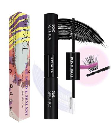 Lash Bond and Seal Cluster Lashes Glue for DIY Eyelash Extensions Individual Lash Glue Super Strong Hold Latex Free Waterproof Adhesive Eyelash Extension Glue (10ml)