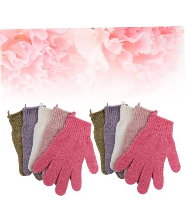 FOMIYES 10 Pairs Bath Mitt Gloves & Back Sponge - Exfoliating Loofah Gloves for a Refreshing Shower Experience - Buy Online on GoSupps.com