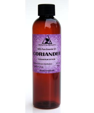 Coriander Essential Oil Aromatherapy 100% Pure Natural 4 oz - Buy Online on GoSupps.com