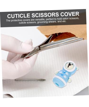 Manicure tools protect protective tent protective cap safety protection thread brush cutter nailing tool care cute scissors set fixed cover dead skin scissors silicone cover silica gel - Buy Online on GoSupps.com