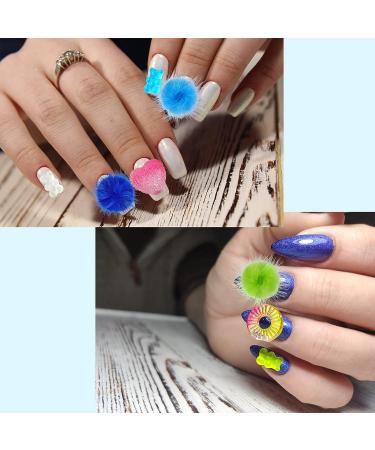 30-Piece Nail Decoration Charms Set: Fluffy Pom Balls, Cute Bear Decorations, Candy Sweet Resin Charms - Chic Style - Buy Online on GoSupps.com