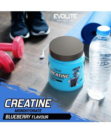 Evolite Nutrition Creatine Monohydrate 500g - Blueberry Flavor Creatine Powder for Pre Workout Boost - Premium Quality Creatine with Taurine - Buy Online on GoSupps.com