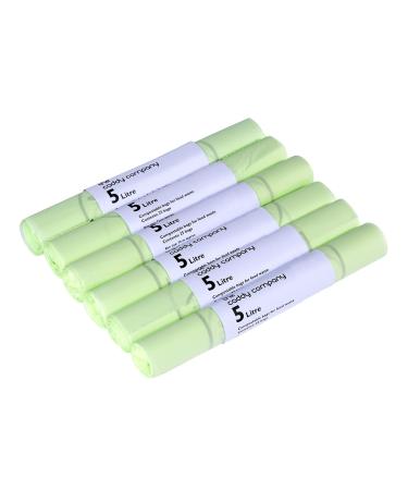 The Caddy Company Compostable Bin Liners 5 Litre 150 Bags Green Single