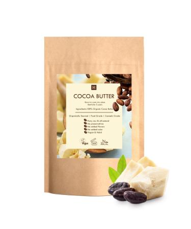 HalalEveryDay Raw Cocoa Butter 5 lb Food Grade & Cosmetic Grade Unrefined Organic Cocoa Butter Chunks for Baking Lotion Body Butter Lip Balm & DIY Skincare