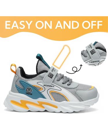 Children's Gray Sneakers - Lightweight Breathable Sports Shoes for Girls | EU Size 33 | Perfect for Indoor & Outdoor Running - Buy Online on GoSupps.com