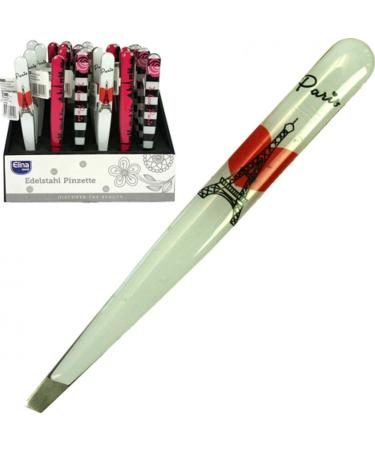 Tweezers stainless steel eyebrow hair plucking hair removal motif Paris