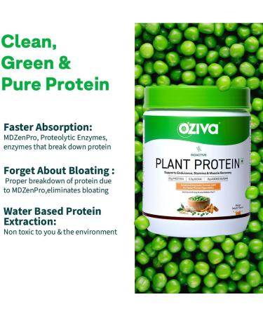 OZiv.a Bioactive Plant Protein Powder (Strawberry) - 25g Vegan Protein Easy to Digest No Bloating All Essential Amino Acids 500g - Clean & No Added Sugar - Buy Online on GoSupps.com