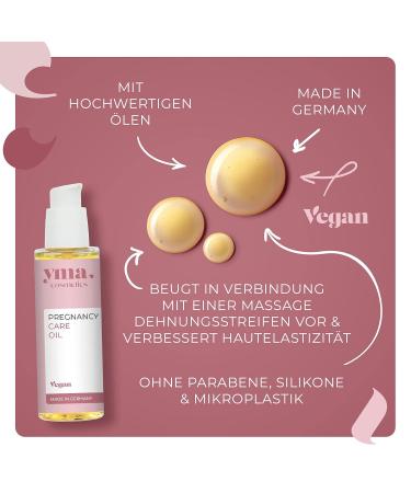 YMA Pregnancy Oil 2x100ml | Reduce Stretch Marks & Strips | Made in Germany | Massage Oil for Expecting Moms | Perfect Pregnant Gift - 2 Pack - Buy Online on GoSupps.com