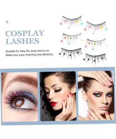 FRCOLOR 6 Pairs Sequin False Eyelashes Colored Eyelashes Pride Makeup Cosplay Lashes Color Lashes Lashes with Fake Eyelashes Sequins Lash Extensions Flash Chip Natural Miss Imitation - Buy Online on GoSupps.com