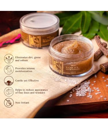 Vasu Kumkumadi Tailam Sugar Scrub - Age Revitalizing Face Scrub with Vitamin E & Brown Sugar - All Skin Types - Buy Online on GoSupps.com