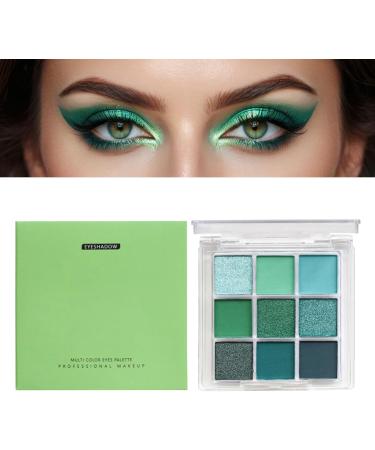  Raxove Green Eyeshadow Palette - 9 Colors Green Eyeshadow Makeup | Green Glitter Eyeshadow Palette Pigmented Eyeshadow Palette Cosmetic For Eye Makeup - Buy Online on GoSupps.com