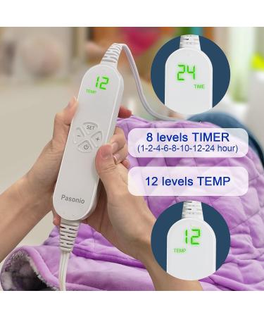 Pasonio Large Electric Heating Pad for Neck and Shoulders - Hot Moist & Dry Therapy - Washable - 18x22 inches - Buy Online on GoSupps.com