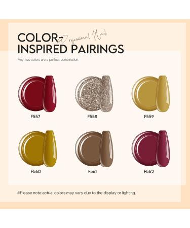 Morovan Nail Polish Set - Red Glitter Quick Dry 0.25 oz Fingernail & Toenail Polish Kit for Women | Glossy Nail Polish Gifts | Fall Sunset Collection - Buy Online on GoSupps.com