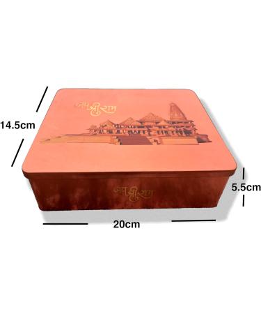 Ayodhya Hanuman Gadi Suddh Desi Ghee ka besan ka laddu Prashad 1Kg Pack in Copper Gift Box | Ayodhya Prashadam | Hanuman Gadi Prashdam | Made In ayodhya | with Ram Janambhumi gold platetd Divine Coin - Buy Online on GoSupps.com