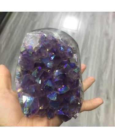 Gift Natural Crystal Gemstone Halo Cluster Beautiful Amethyst Cluster feng Shui Decoration ZJGIDTEM (Size : 350-400g) - Buy Online on GoSupps.com