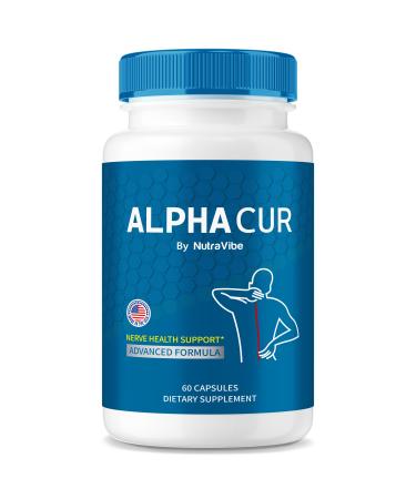 AlphaCur Capsules Official Nutritional Support for Nerve Health All Natural AlphaCur Pills for Healthy Nerves Premium Alpha Cur Pastillas Review (60 Capsules)