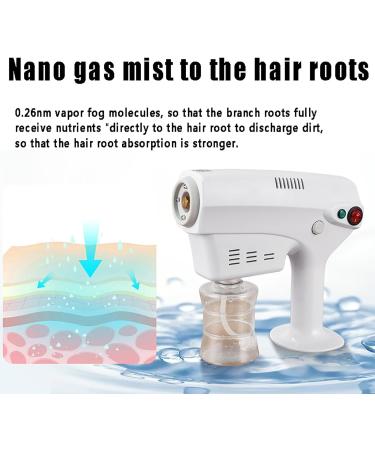 Portable Hair Nano Steamer Nano Spray Steamer with 260ml Liquid Container 0.26 nm Vapor Fog Molecules Adjustable Intensity and Detachable Nozzle for Home Office Hotel Hospital - Buy Online on GoSupps.com