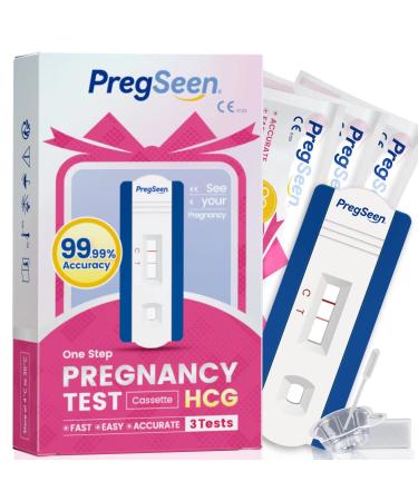 Accufast pregnancy test cassette - 3 tests early pregnancy test |Pregnancy peace test - 10 Miu/ml HCG cassette tests - 99.99% accuracy and quickly clear - German manual - Buy Online on GoSupps.com