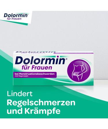 Dolormin for Women Naproxen for Menstrual Pain Relief 30 Tablets Effective Solution for Period Cramps - Buy Online on GoSupps.com