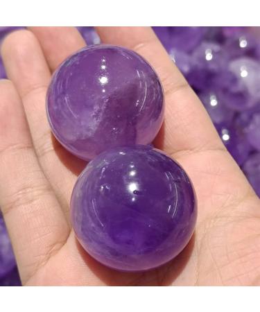 Amethyst Rough Stone 3-4cm 1pc Natural Amethyst Quartz Sphere Crystal Ball Healing Purple Stone Crystal Stone Ball Healing Reik