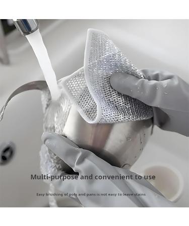 Plushzen Dish Cloths Plushzen Cleaning Cloth Zyluxa Power Scrub Cloth Steel Wire Dish Towel Multifunctional Non-Scratch Wire Dishcloth Multipurpose Wire Dishwashing Rags for Wet and Dry (5) - Buy Online on GoSupps.com