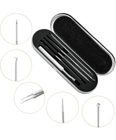 Smukdoo Blackhead Remover Tool Set - 5 Piece Curved Tweezer & Pimple Popper Kit - Buy Online on GoSupps.com