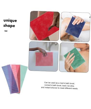 FRCOLOR 4pcs Korean Exfoliating Bath Towels & Back Scrubber - Long Stretch Washcloth & Loofah Sponge for Ultimate Skin Care - Buy Online on GoSupps.com