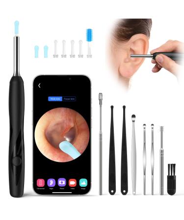 KAIDIFI Ear Wax Removal Ear Cleaner with Camera Ear Cleaning kit 360 Wide Angle Ear Wax Removal Tool with 6 LED 1080P Wireless Otoscope with 8 Pcs Ear Pick Compatible by WiFi and for iOS & Android