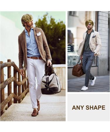 SKHAOVS Men's Short Blonde Cosplay Wig with Bangs - Heat Resistant Synthetic Hair for Halloween and Daily Costume - Buy Online on GoSupps.com