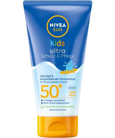 NIVEA SUN NIVEA SUN Kids Instant Long Lasting Sunscreen Waterproof Sand and Sweat Resistant Ultra Protection and Care Sun Lotion SPF 50+ (150ml)
