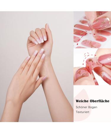 Danni & Toni Morning Dew Gel Nail Foils - Rosa Gradation Sequin UV Sticker Set - Self-Adhesive Nail Wraps for Stunning Designs | 28 Pack - Buy Online on GoSupps.com