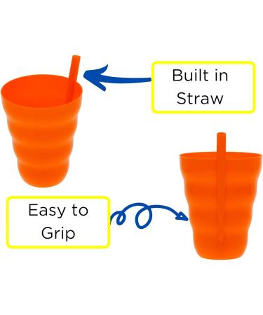 Arrow Sip-A-Cup with Built-In Straw for Kids - Purple Blue Green Orange (4 Pack) - Buy Online on GoSupps.com