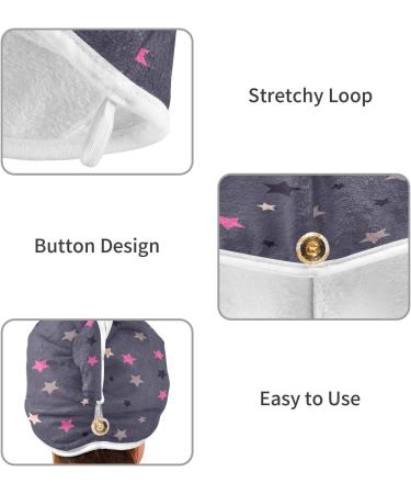 Doodle Star Dry Hair Cap Set - 2 Piece Quick Drying Towel & Button Headband | Super Absorbent & Comfortable for Fast Hair Drying - Buy Online on GoSupps.com