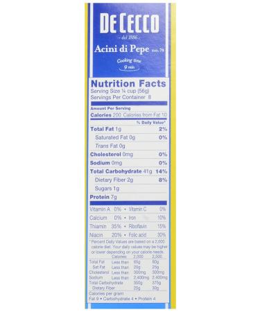 De Cecco Acini De Pepe Pasta 16 oz - Authentic Italian Pasta - 1 lb Pack - Buy Online on GoSupps.com