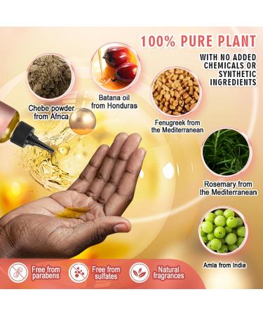 Batana Oil Pure Super 5X Batana Oil for Hair Growth Veganic Natural Hair Growth Oil Repair Damaged Hair & Skin Effective Against Regional Alopecia Promote Hair Regrowth (Batana hair oil) - Buy Online on GoSupps.com