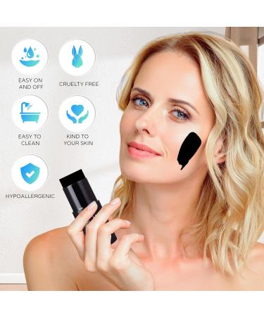 Go Ho Water Based Black Face Paint Stick - 1.06 Oz Non-toxic Cream Makeup for Adults & Children - Washable & Full-coverage Body Paint Stick for Theater, Halloween, SFX, Cosplay - Buy Online on GoSupps.com