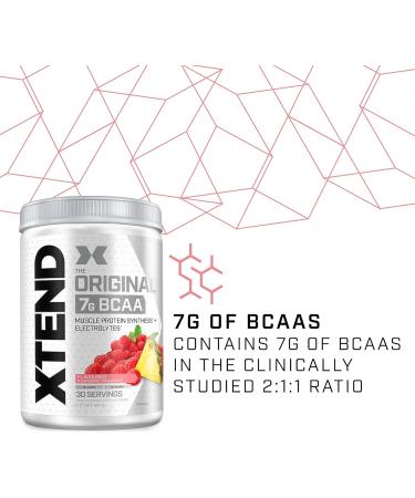 XTEND Original BCAA Powder Raspberry Pineapple - 7g BCAAs + Electrolytes for Recovery - Muscle Supplements - Amino Energy Post-Workout | 30 Servings - Buy Online on GoSupps.com
