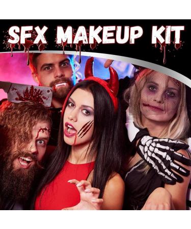  Stylebest Halloween Scar Wax Kit Fake Blood Gel Special Effects Makeup for Cuts Burns Wounds with Spatula for Halloween Party Carnival Cosplay - Buy Online on GoSupps.com