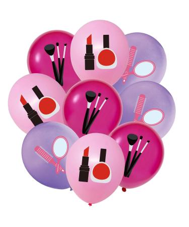 12pcs Spa Makeup Cosmetics Balloons Bouquet for Spa Theme Birthday Bride Shower Girl s Day Party Decorations