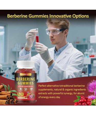 Berberine Gummies 2000 mg, Berberine Supplement with Ceylon Cinnamon, Turmeric, Milk Thistle, Magnesium, Chromium for Immune Support, Sugar Free, Vegan, Raspberry Flavor, 60 Count-1 Pack Raspberry 60 Count (Pack of 1) - Buy Online on GoSupps.com