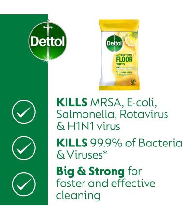 Dettol Lemon and Lime Floor Wipes - 25 Count Pack for Fresh and Clean Floors - Buy Online on GoSupps.com