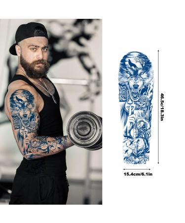 Aresvns Realistic Temporary Sleeve Tattoo | Japanese Full Arm Design | Waterproof & Long-Lasting | 2-3 Weeks Wear | For Men and Women | Christmas Gift - Buy Online on GoSupps.com
